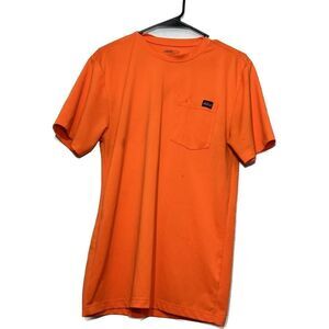 Dickies, bright, orange, short sleeve, shirt with pocket and logo men’s medium